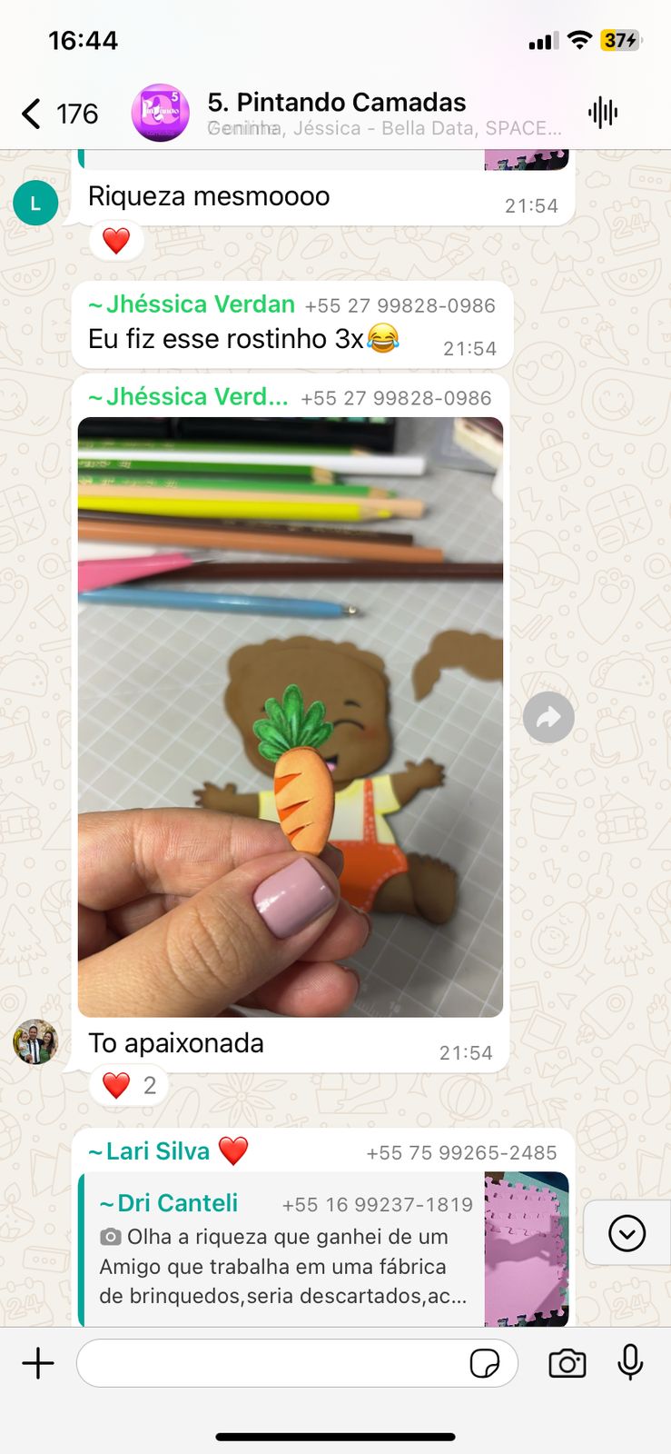 Depoimento de aluna
